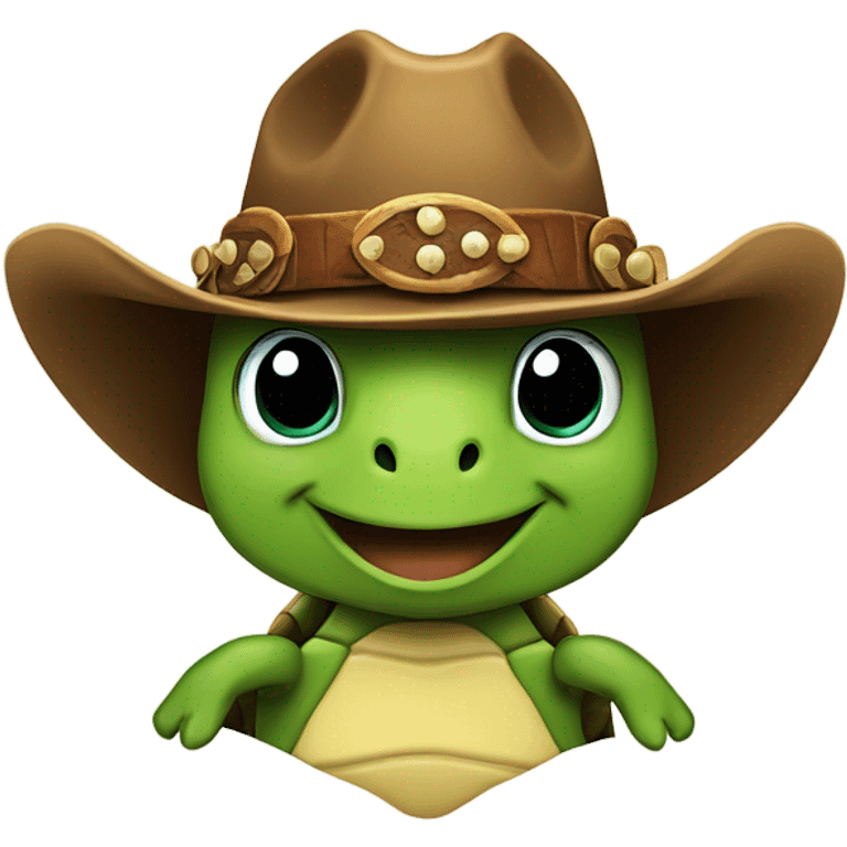 Turtles wearing a cowboy hat  emoji