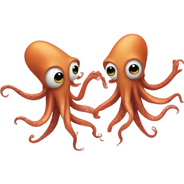 two squid dancing  emoji