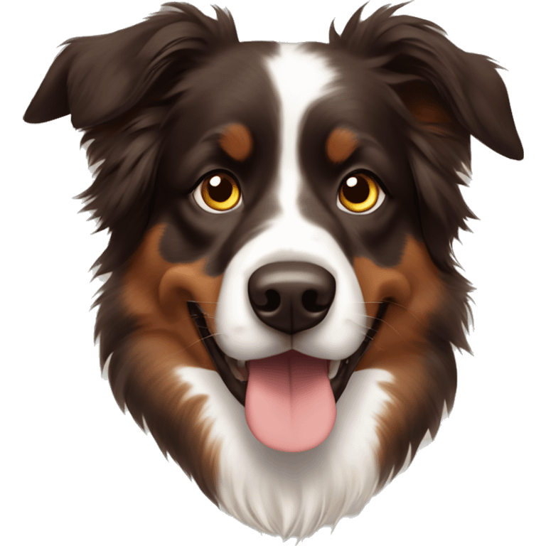 Dark Brown Australian shepherd  emoji