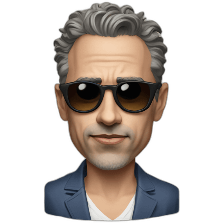 Jordan Peterson with cool sunglasses and with no shirt emoji