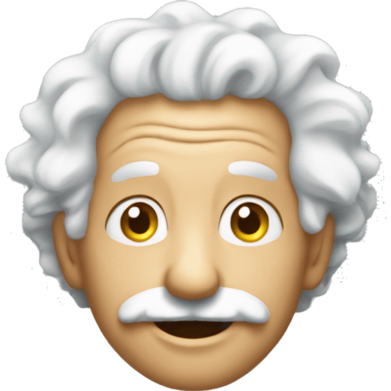 Emoji looking like happy einstein that can be used inn tekst emoji