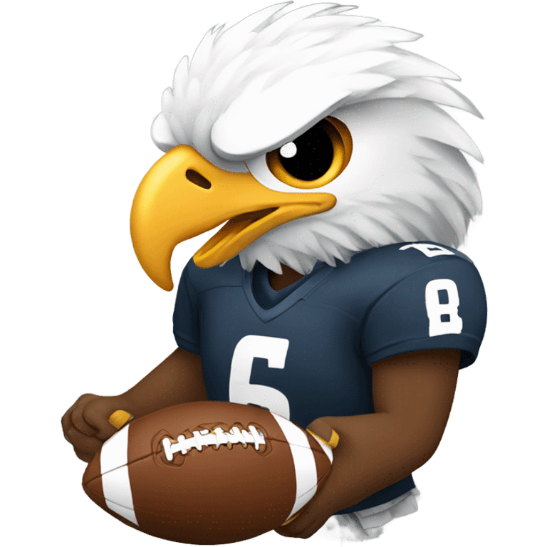 Eagle playing football emoji