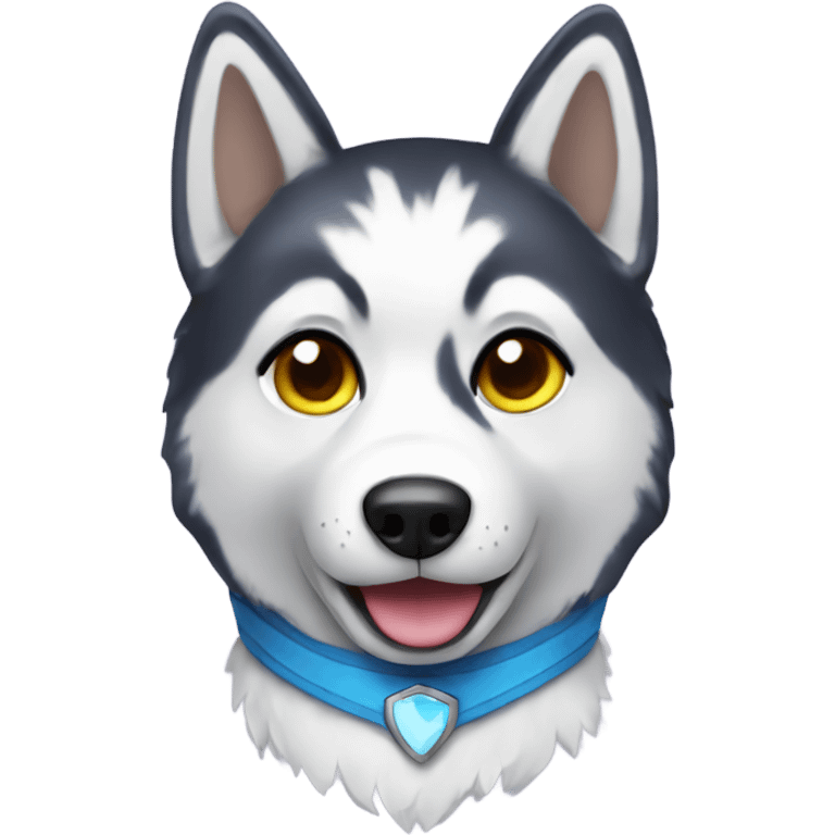 Husky in a costume  emoji