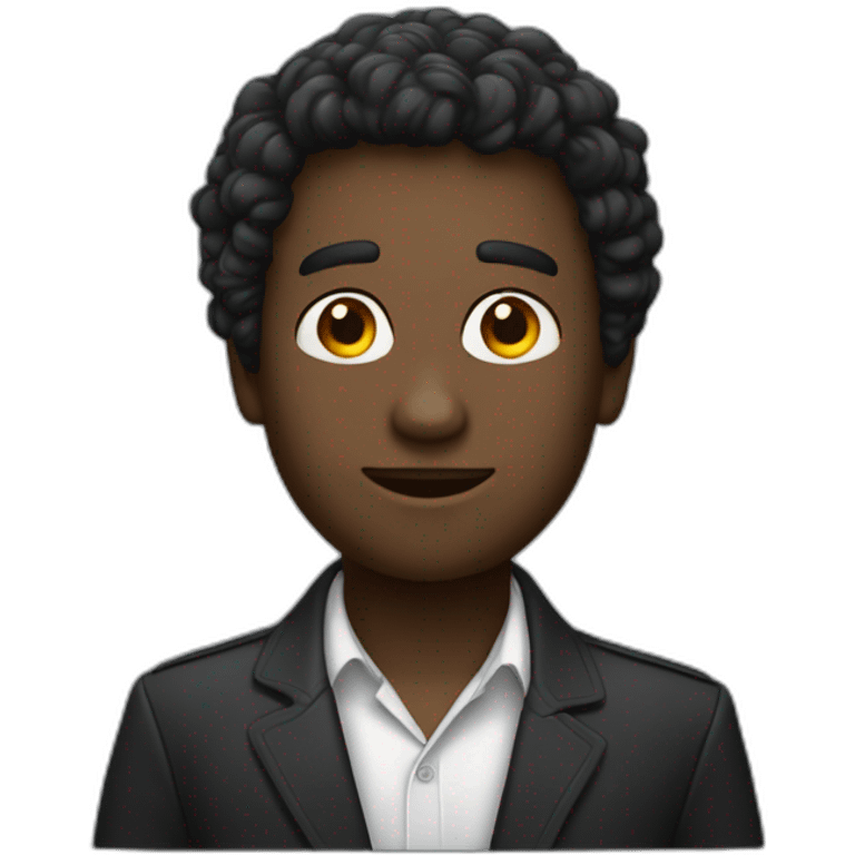 enseignant noir aux cheveux crepus emoji