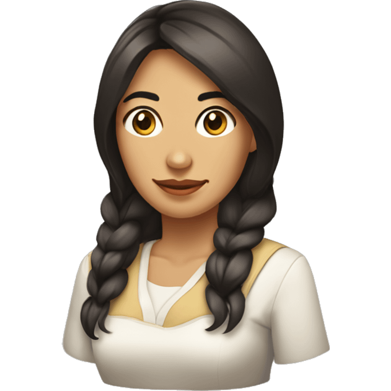 Mujer morocha rulos enojada emoji