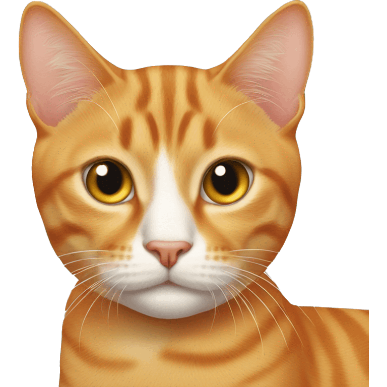 Skinny orange tabby cat with one eye emoji