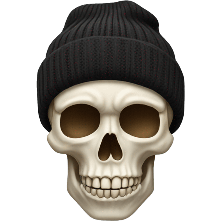 Skull with beanie  emoji