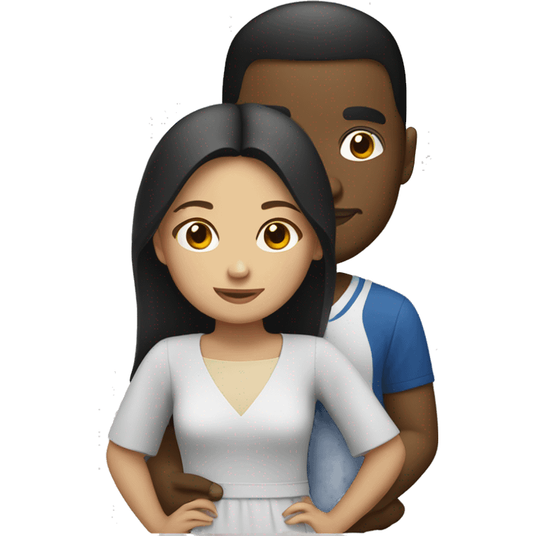 Filipina girl and black guy  emoji