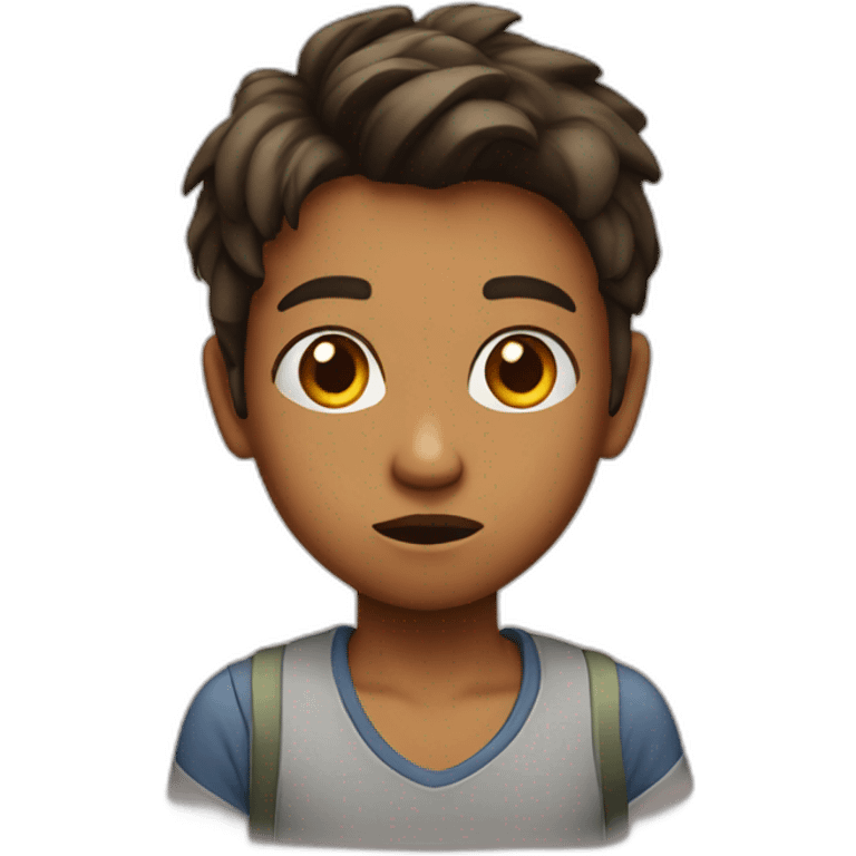 Girl troubling boy emoji