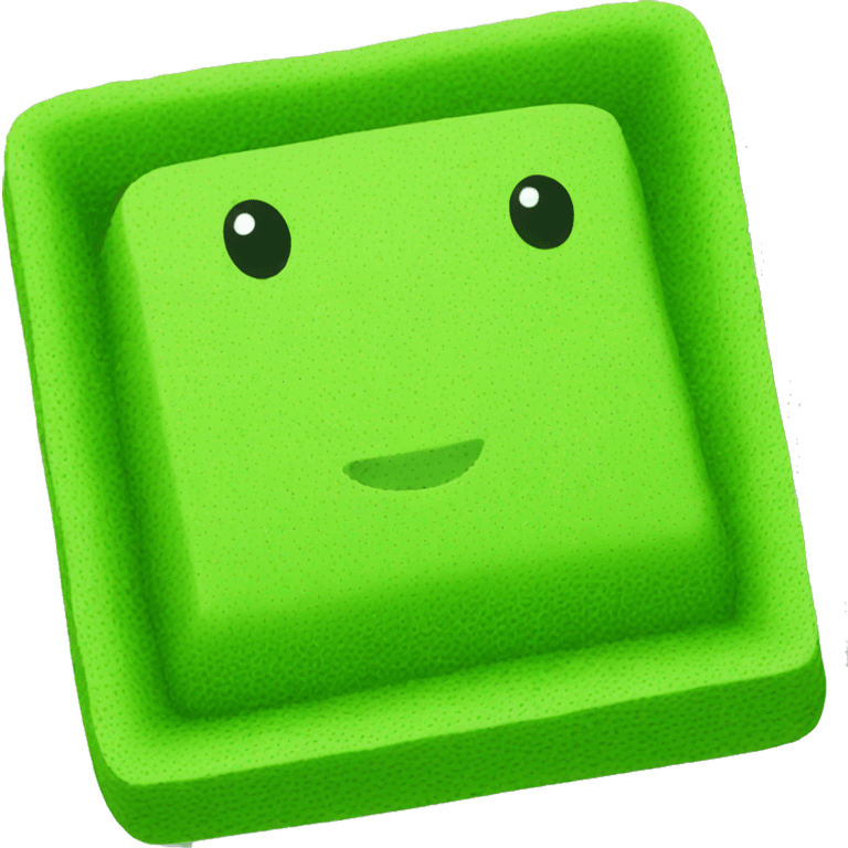 green flat square dish sponge emoji