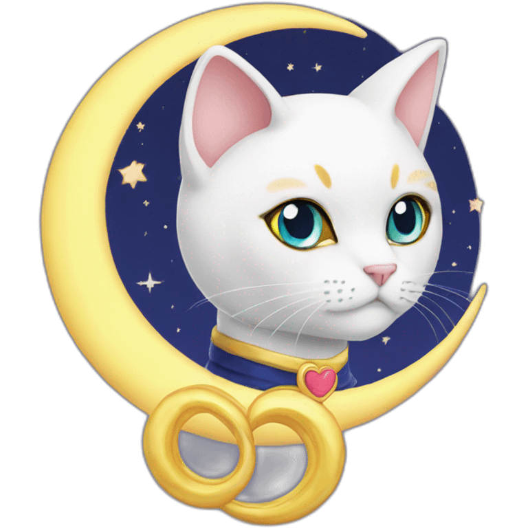 cat moon sailor moon emoji