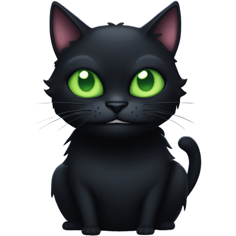 Evil Larry black cat looking freaky and mischievous  emoji