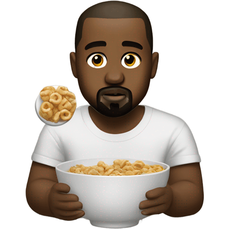 Kanye west eating cereal emoji