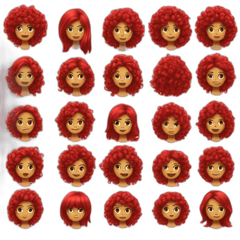 CHEVEUX ROUGE emoji