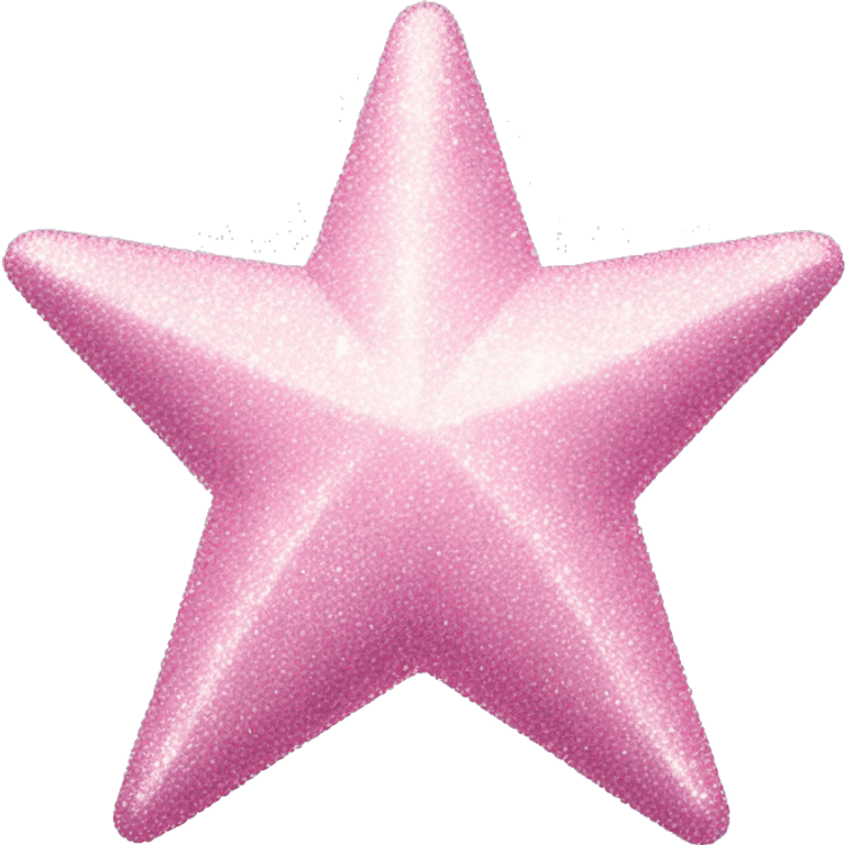 Pale pink glitter star emoji