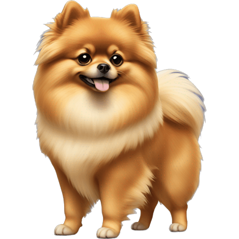 Full-length Pomeranian side view emoji