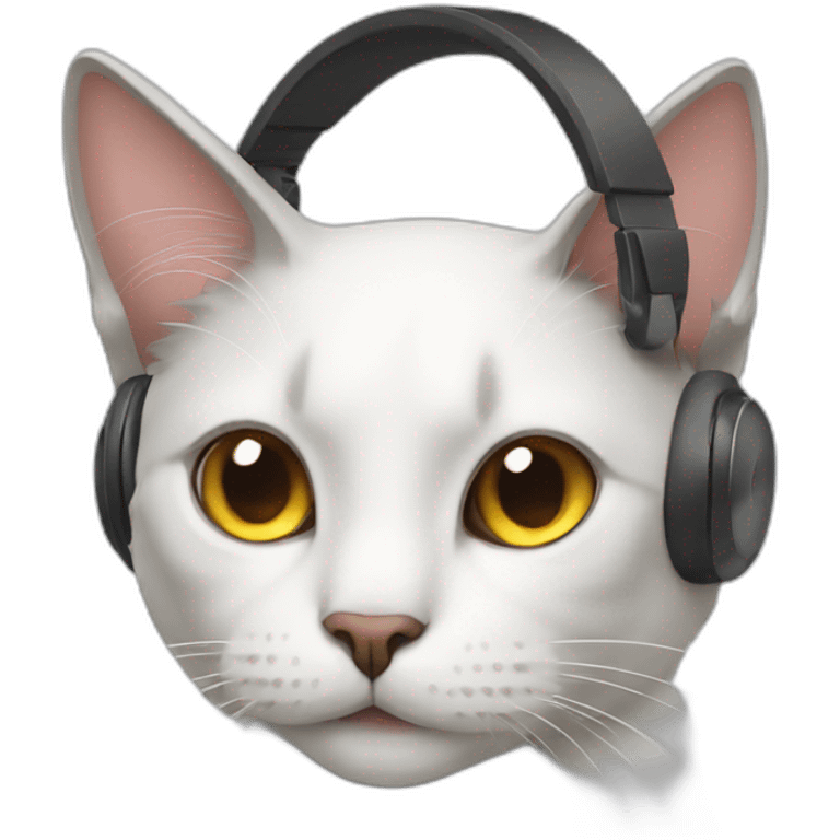 cat with headphones emoji