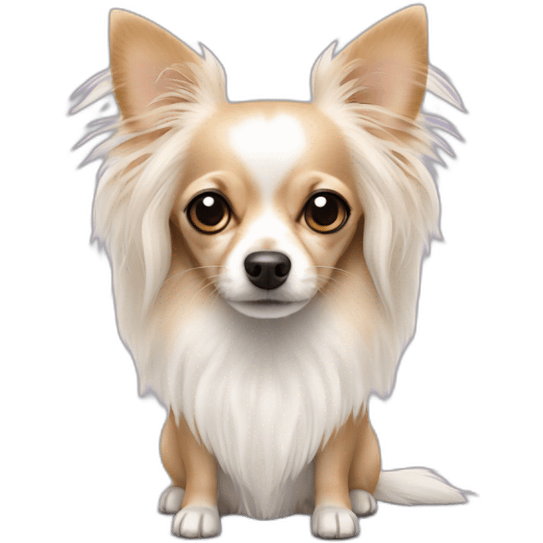 white long haired chihuahua dashund emoji