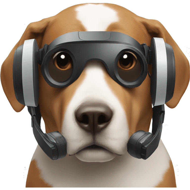 VR headset on animal emoji