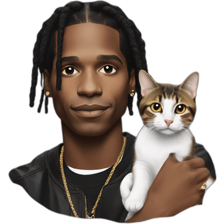 Asap rocky with a cat emoji