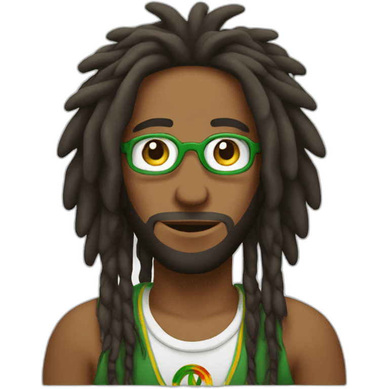 Rasta man in  with peace hand emoji