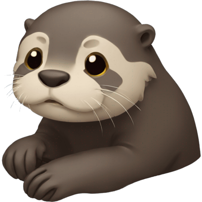 Depressed otter emoji