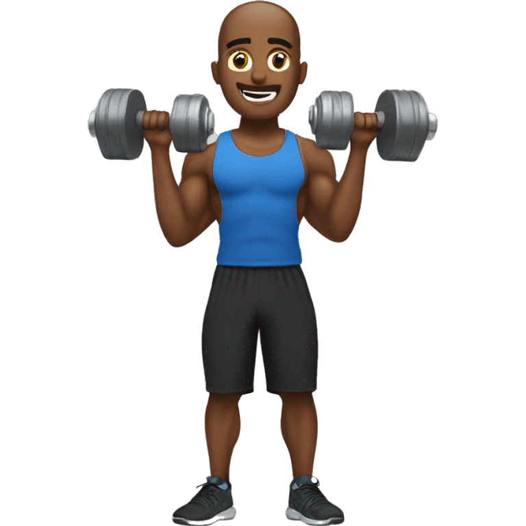 gym guys with dumbells emoji