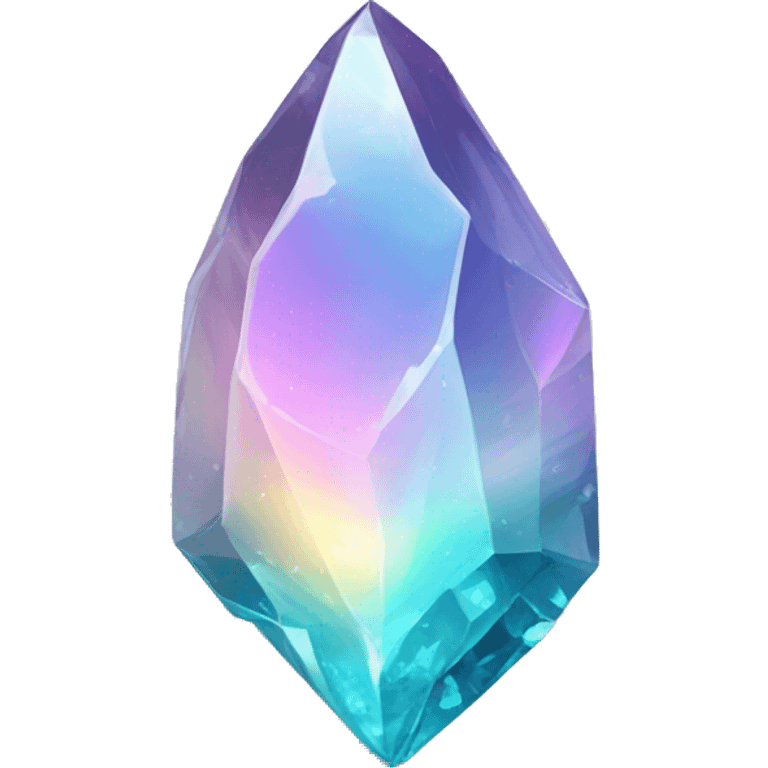 Sparkly glossy Pastel iridescent glass crystal fragment emoji