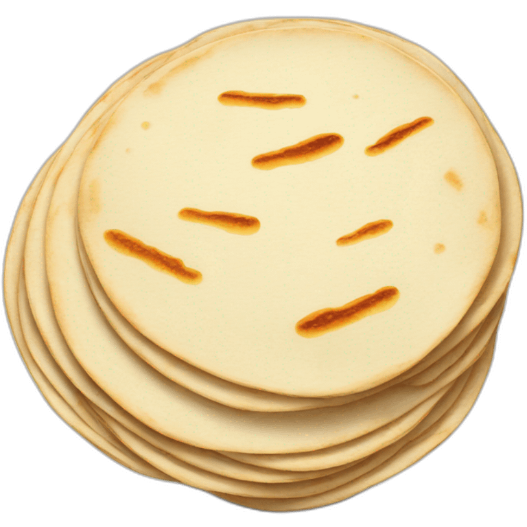 Small Stack of flour tortillas with some grill marks emoji