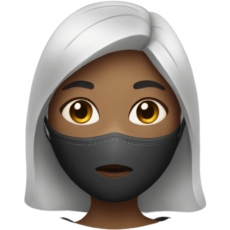 Girl with mask emoji