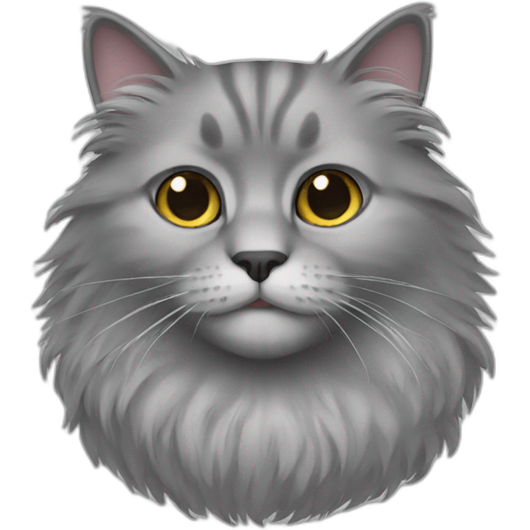 grey fluffy cat emoji