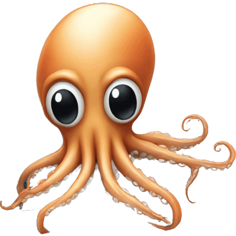 Squid playing on a computer  emoji