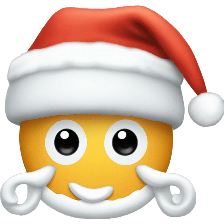 igloo santa hat on top emoji