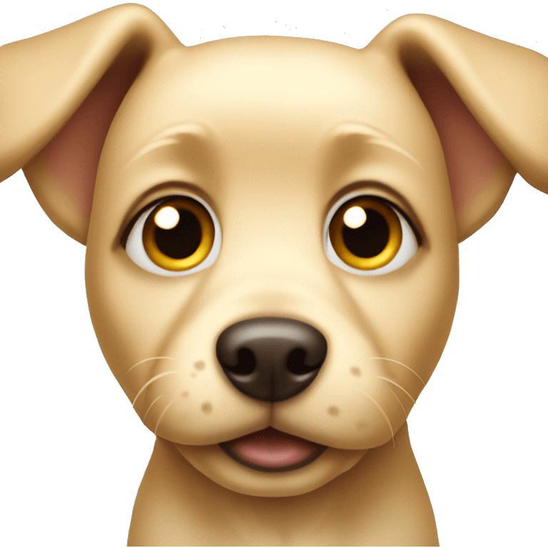 little blonde dog with big ears  emoji