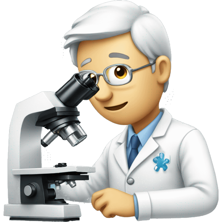 scientist looking into microscope emoji