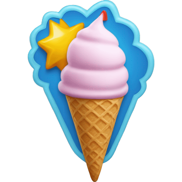 Ice cream rocket emoji