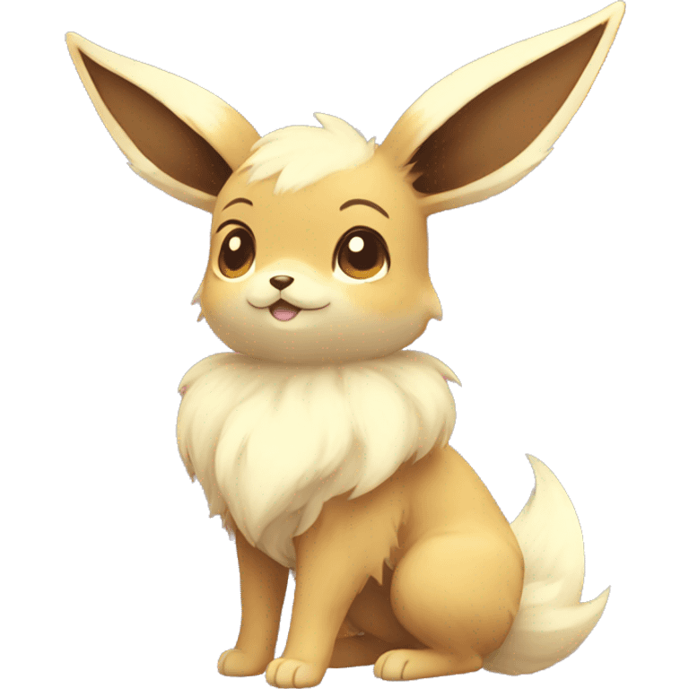 Kawaii Shiny Pastel Eevee Full Body emoji