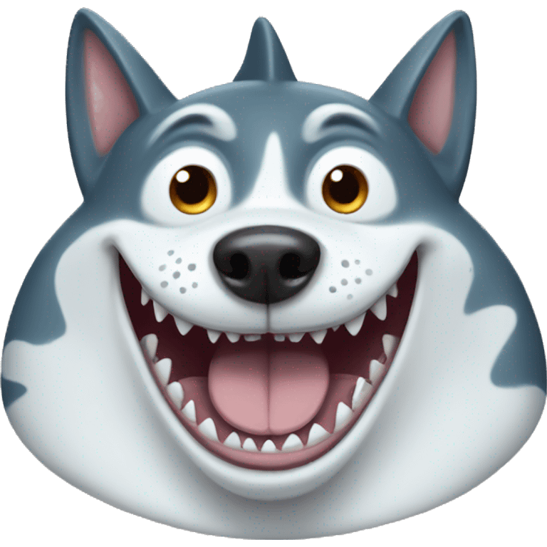 Shark dog emoji