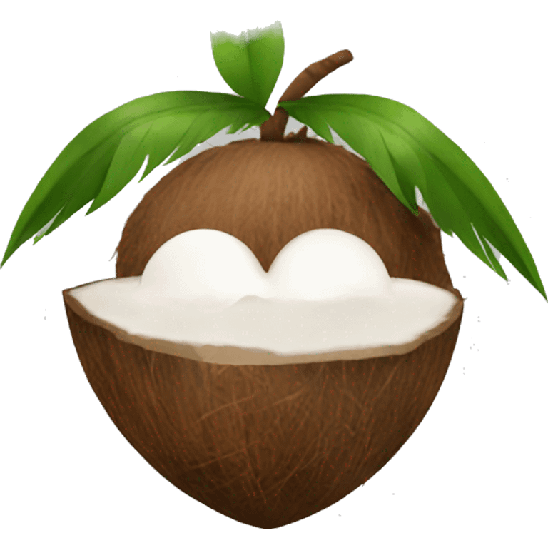 Coconut heart emoji