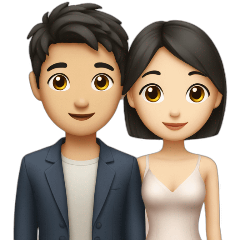 Love Asian boy and French girl  emoji