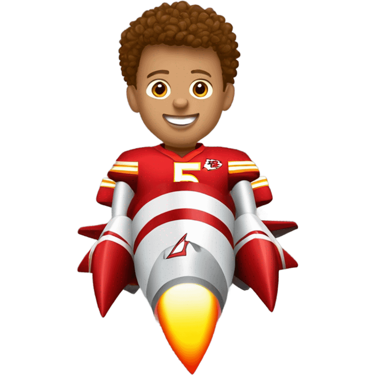 KC chiefs mahomes on a rocket emoji