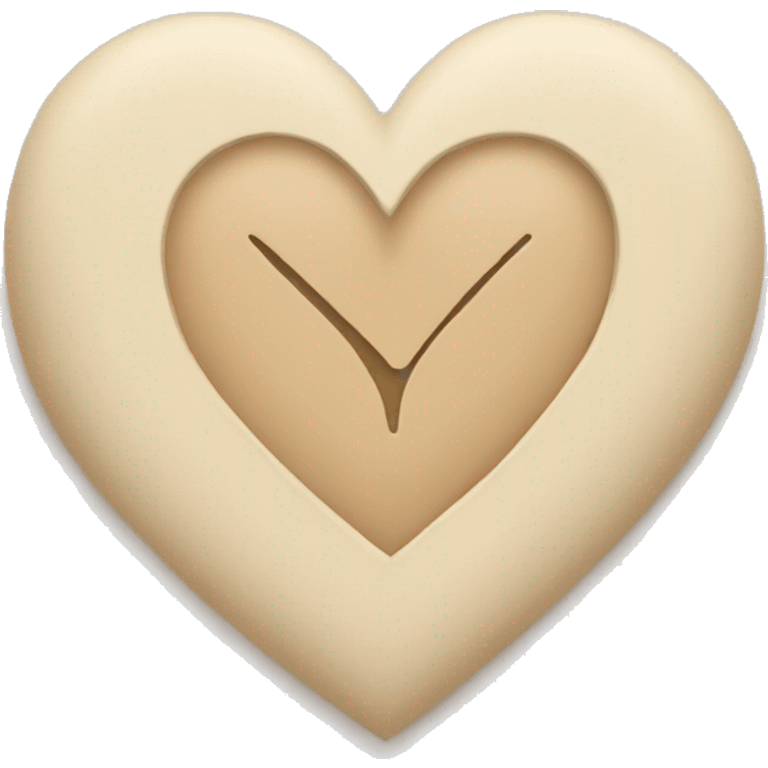 beige letter with beige heart emoji