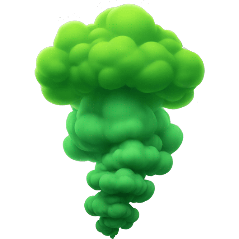 Yellow green smoke cloud emoji