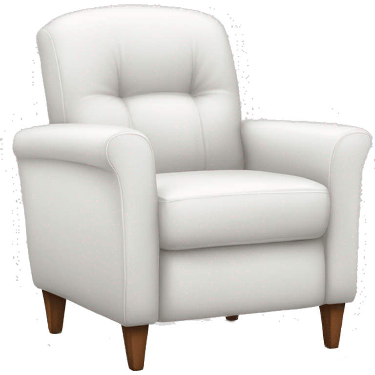 Realistic White modern chair emoji