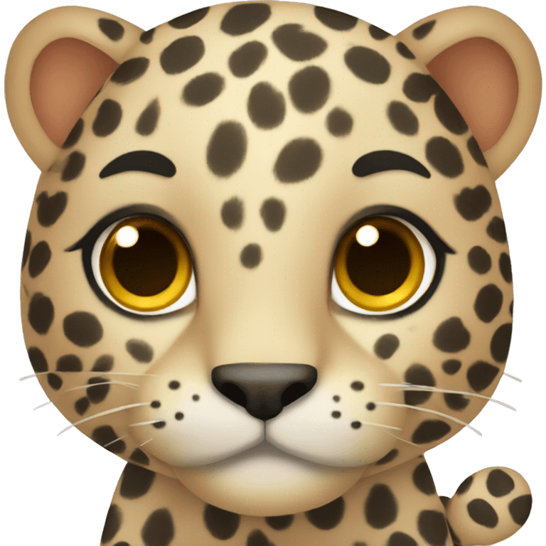 Cute leopard emoji