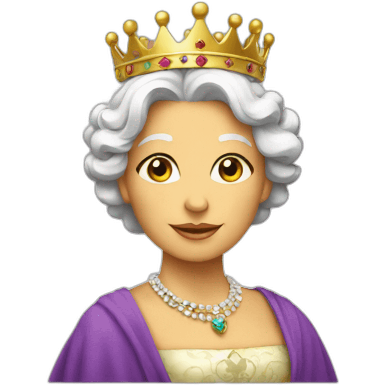 Queen card with colour emoji