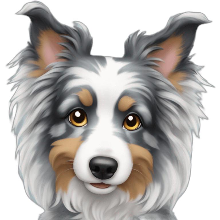 Blue Merle bernadoddle emoji