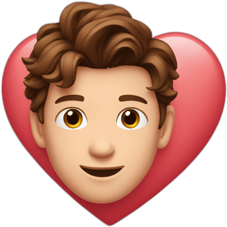 heart with face of Tom Holland emoji