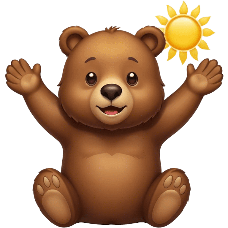 Bear with sunshine  emoji