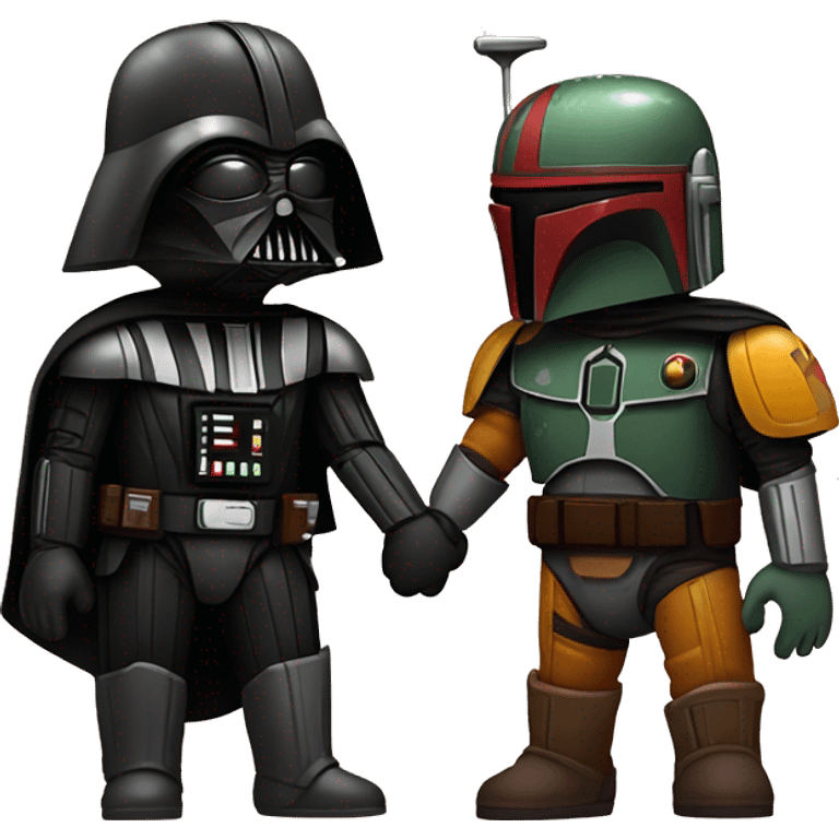 Darth vader and boba fett holding hands emoji